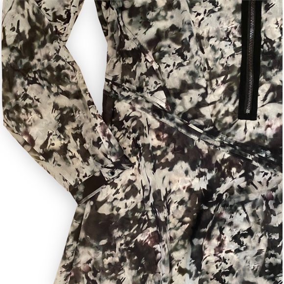 Mint Velvet Asymmetrical Grey Marble Long Sleeve Tunic Blouse UK 12 / US 8 - Picture 7 of 15